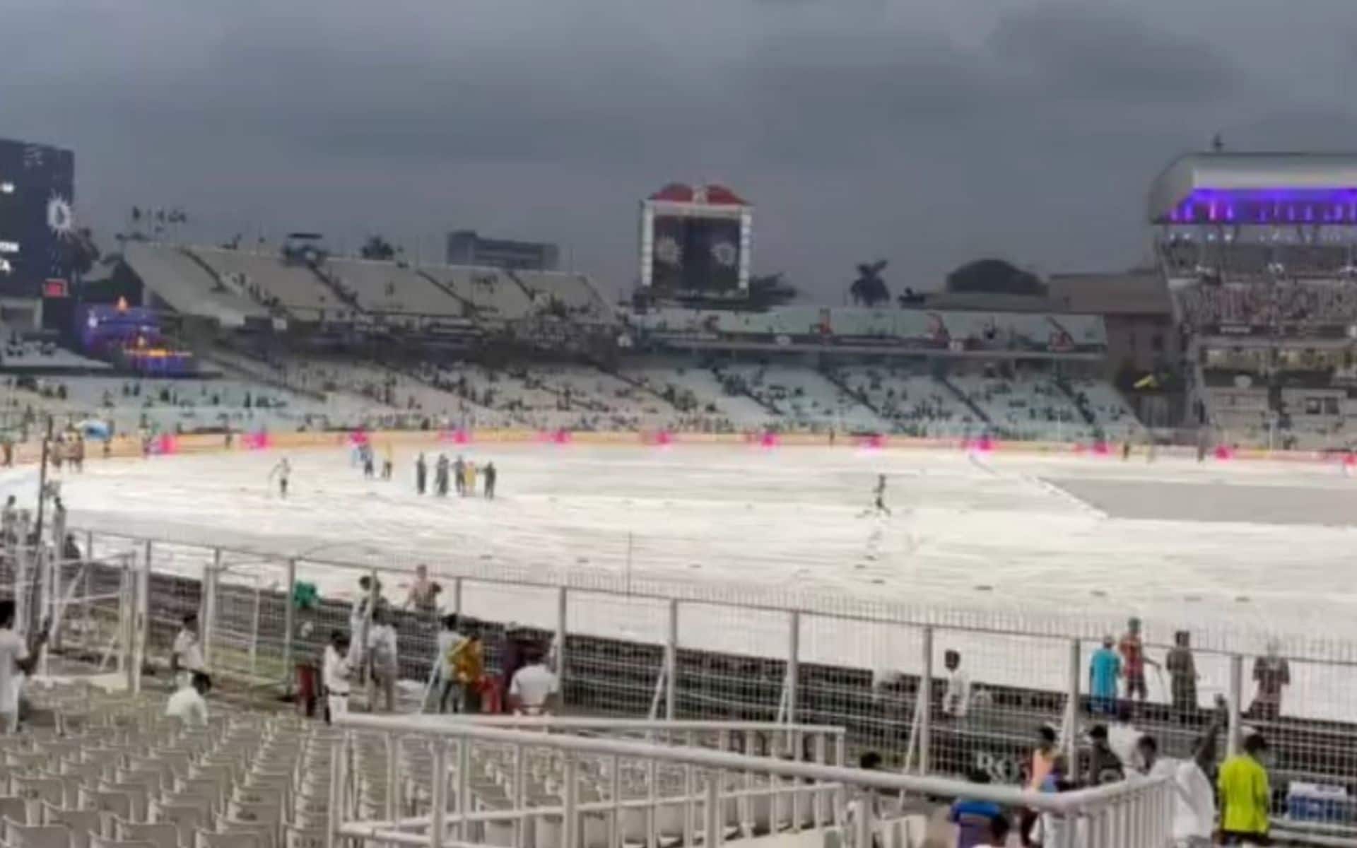 JUST IN| KKR vs MI Toss at Eden Gardens Delayed; Bad Weather And Heavy Rains Plague Venue